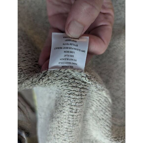 Monteau Women’s Medium Cream Cozy Soft Knit Sweater Vest Pockets - Picture 4 of 6